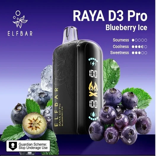 Elf Bar Raya D3 Pro 30K – Blueberry Ice - Vape Shop Jaipur