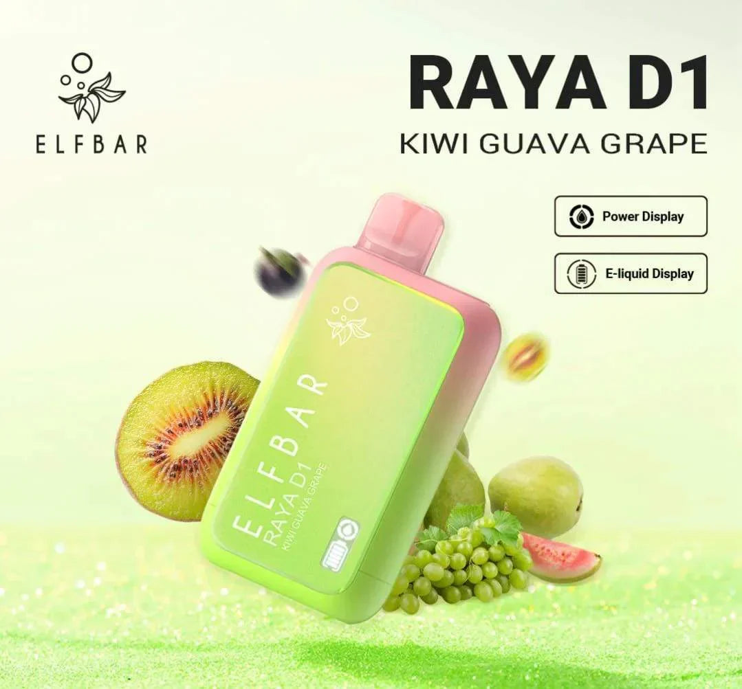 ELF BAR RAYA D1 – Kiwi Guava Grape - Vape Shop Jaipur
