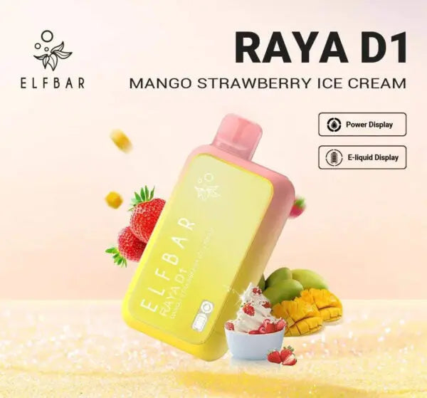 ELF BAR RAYA D1 – Mango Strawberry Ice Cream - Best Vape Shop in Jaipur