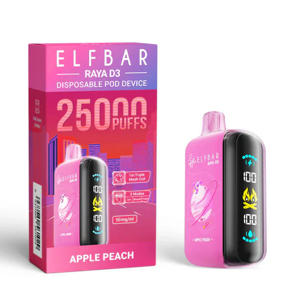 Elf Bar Raya D3 Apple peach – 25000 - Vape Shop Jaipur