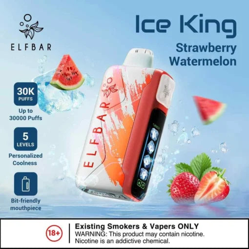 Elf Bar Ice King – Strawberry Watermelon – 30K - Vape Shop Jaipur