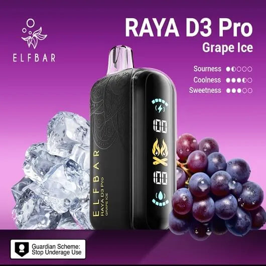 Elf bar Raya d3 pro -30k Grape ice - Vape Shop Jaipur