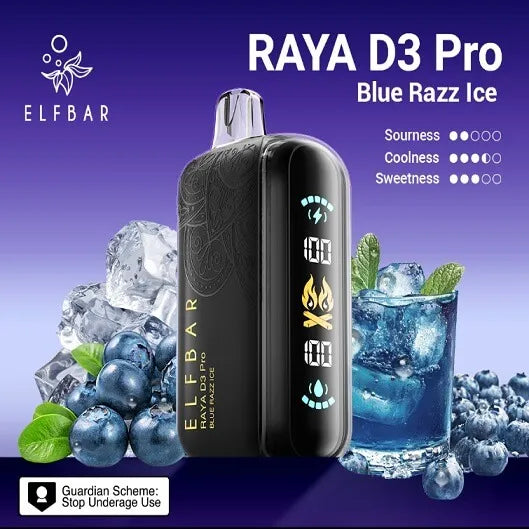 Elf Bar Raya D3 Pro 30K Blue Razz Ice - Vape Shop Jaipur