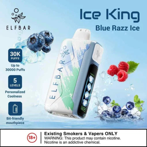 Elf Bar Ice King – Blue Razz Ice – 30K - Vape Shop Jaipur