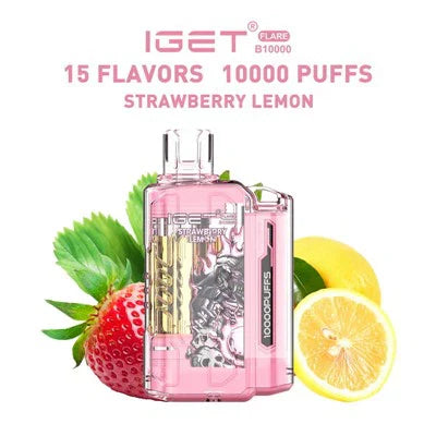 IGET FLARE B10000 – Strawberry Lemon - Vape Shop Jaipur