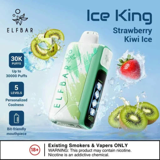 Elf Bar Ice King – Strawberry Kiwi Ice – 30K - Vape Shop Jaipur