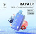 ELF BAR RAYA D1 – Peach Lychee Blackcurrant - Vape Shop Jaipur