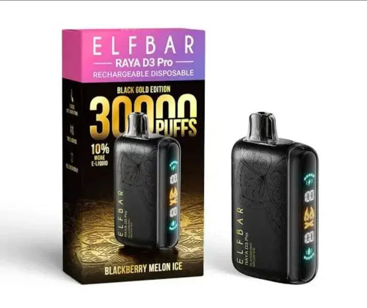 ELF BAR RAYA D3 PRO 30K PUFFS DISPOSABLE VAPE 10% More E-Liquid - Best Vape Shop in Jaipur