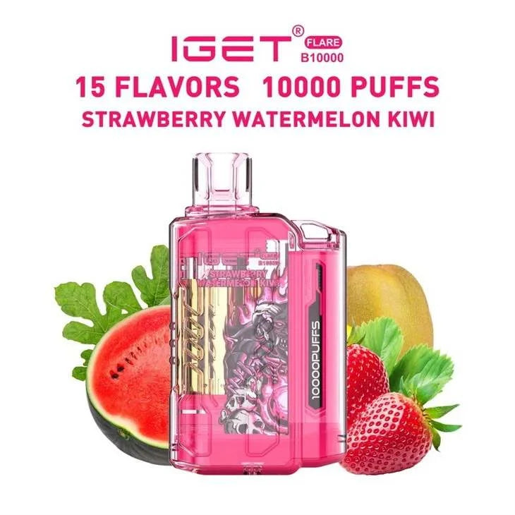 IGET FLARE B10000 – Strawberry Watermelon Kiwi - Vape Shop Jaipur